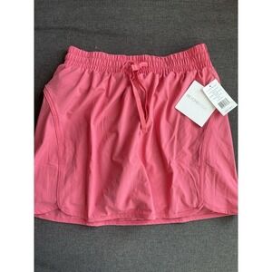 NWT Beyond Yoga Stretch Woven In Stride Lined‎ Skirt Skort Pink Small